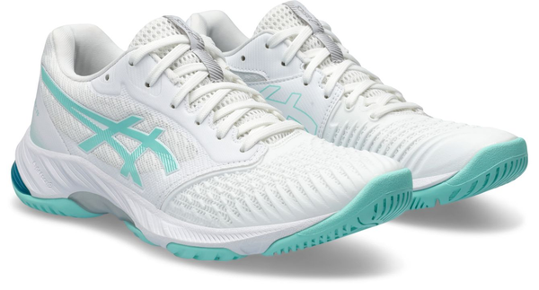 blue asics netball shoes