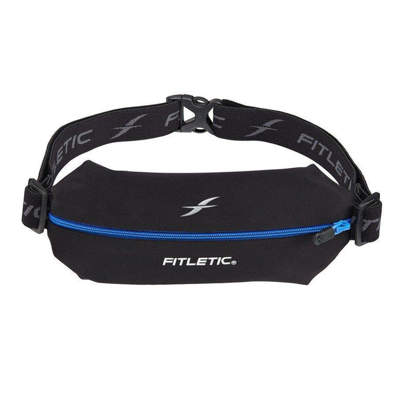 Mini Sport Belt Runners Pouch | Black blue zip