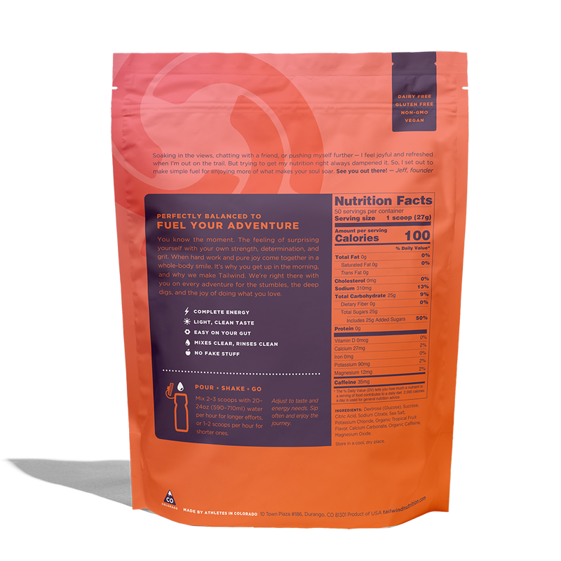 Endurance Fuel Tropical Caffeinated - 50 Servings